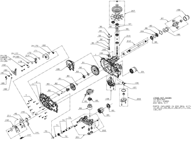 Transmission (Lh) Diagram and Parts List for Z-FORCESX54KW (47RIDGJC010)(2022) Cub Cadet Lawn Tractor